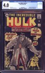 Incredible Hulk #1 CGC 4.0